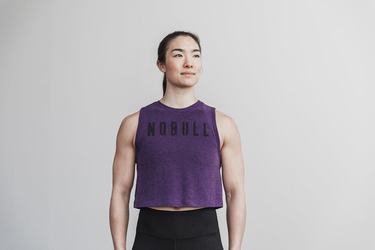 Nobull Muscle Women's Tank Tops Purple | Australia (KO8590)